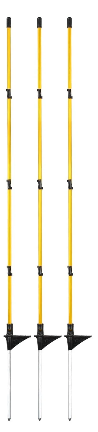 Trepte din fibră de sticlă-În stâlpi pentru gard portabil: suport ușor pentru carcase flexibile